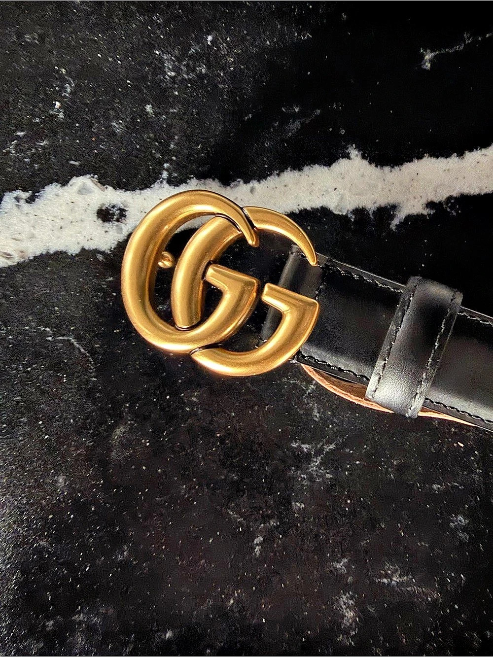 Gucci Interlocking G Buckle Belt Leather Black & Brown